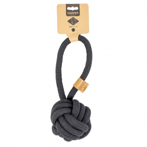 Dog Toy HARPER/S black 22cm/rope 12mm 